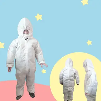 

Kids Disposable Dustproof Anti-droplet Hooded Isolation Safety Protection Suit Safety Clothing