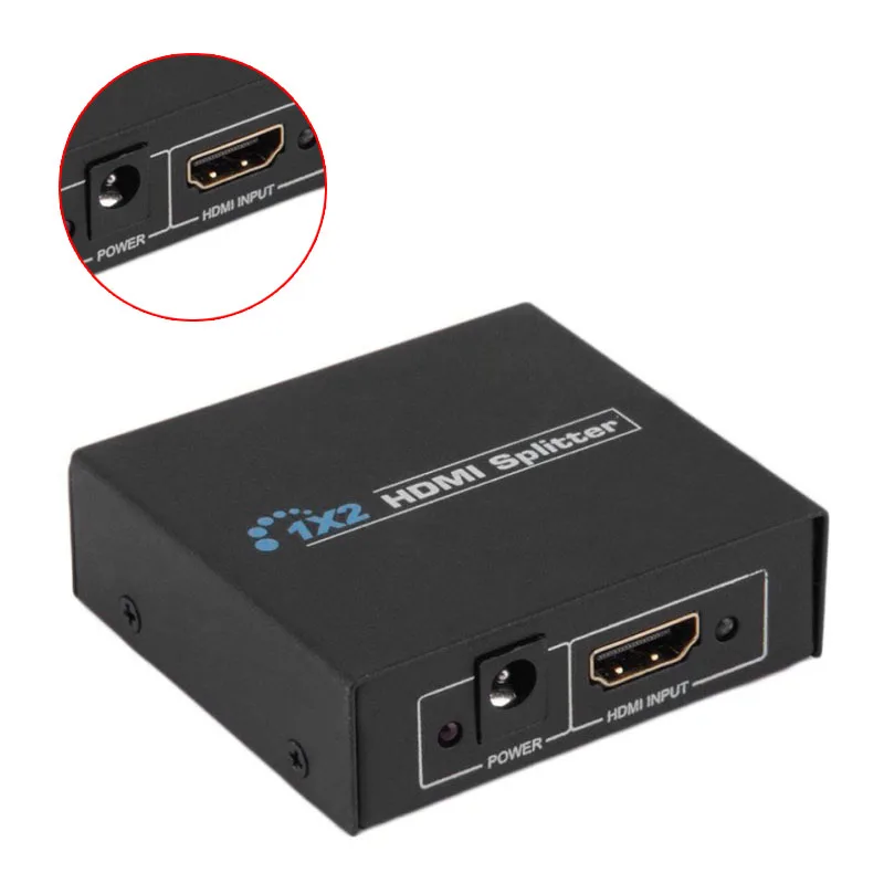 1X2 сплит 1 в 2 Выход Усилитель Full Hd 1080P видео Hdmi коммутатор Hdcp Hdmi переключатель Сплит-тер двойной дисплей для Hdtv Dvd Ps3 Xbox