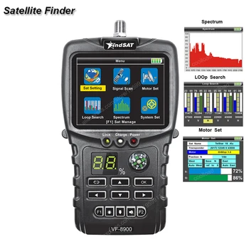 VF-8900 Satellite Finder For DVBS/DVB S2 Satellite Receiver Satellite Meter Loop Searching Spectrun Satellite finder meter