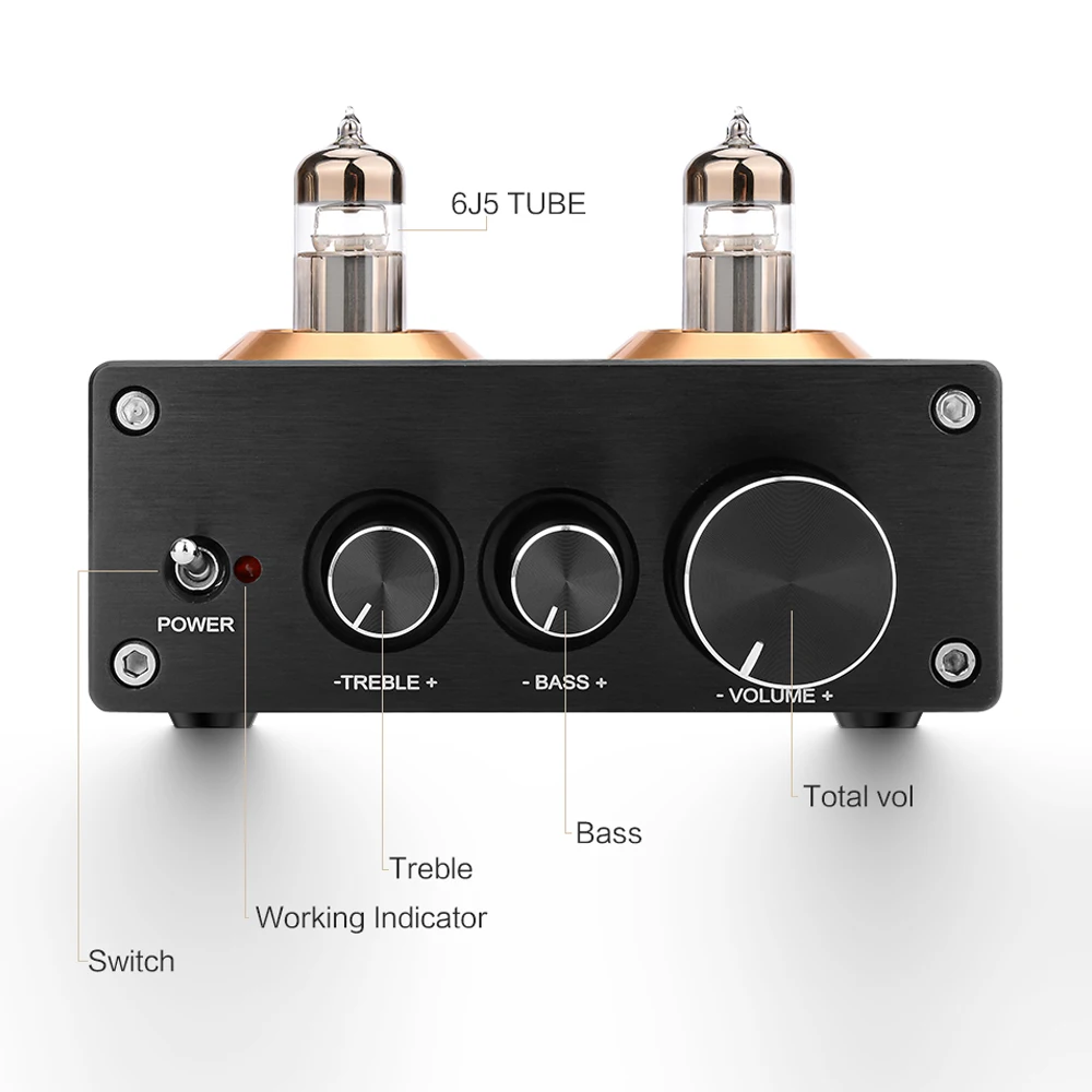 AIYIMA буфер HiFi 6J5 (обновление 6J1) Bluetooth 4,2 5,0 ламповый предусилитель усилитель Стерео предусилитель с высоким уровнем баса AIYIMA буфер HiFi 6J5 (обновление 6J1) Bluetooth 4,2 5,0 ламповый предусилитель усилитель Стерео предусилитель с высоким уровнем баса