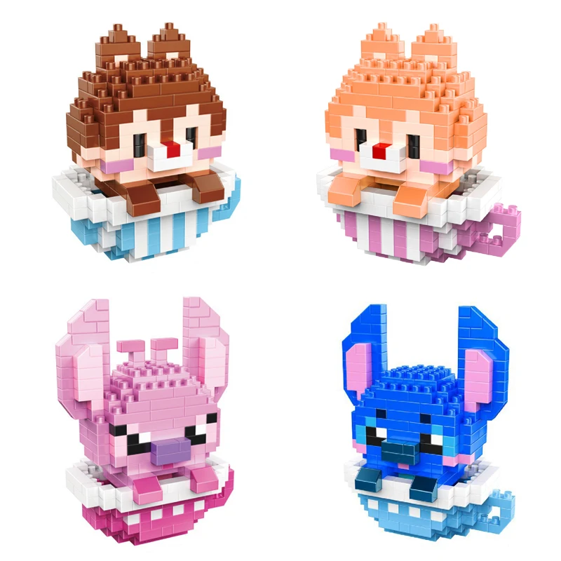 

Lovely Fairyland cartoon Teacup Chipmunks alien monsters micro diamond block nanobrick building brick educational toys for gifts