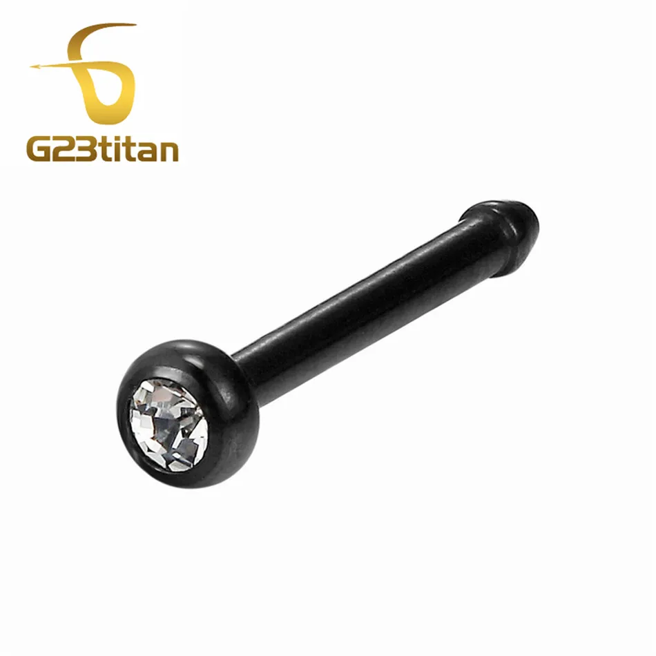 G23titan пирсинг для носа рок нос кольцо для пирсинга Одежда высшего качества G23 титановые Украшения для тела человека женский аксессуар - Окраска металла: Nose Stud