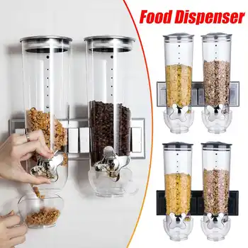 

3L Wall Hanging Sealed Storage Tank Kitchen Grain Distributor Food Storage Barrel Cereal Machine