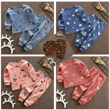 Casual Kids Boys Girls Clothes Set Autumn Winter Long Sleeve Pajamas Cartoon Home wear Toddler Child Boy Girl Outfits 9 11 Years