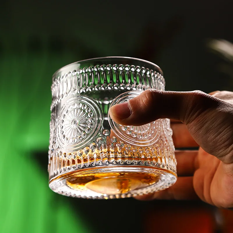 Roterend whiskyglas, 360° draaibaar antiek design