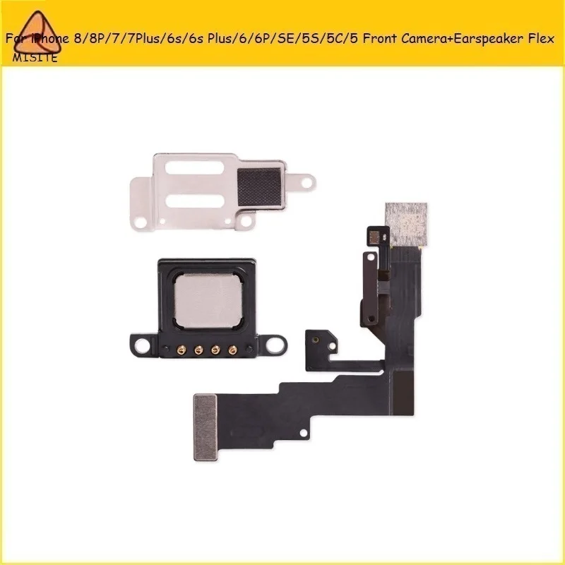 10 шт. протестированная маленькая камера Flex для i Phone 7 8 6s 6 Plus 5S se 5c 5 фронтальная камера датчик приближения Flex+ наушник+ металлический кронштейн