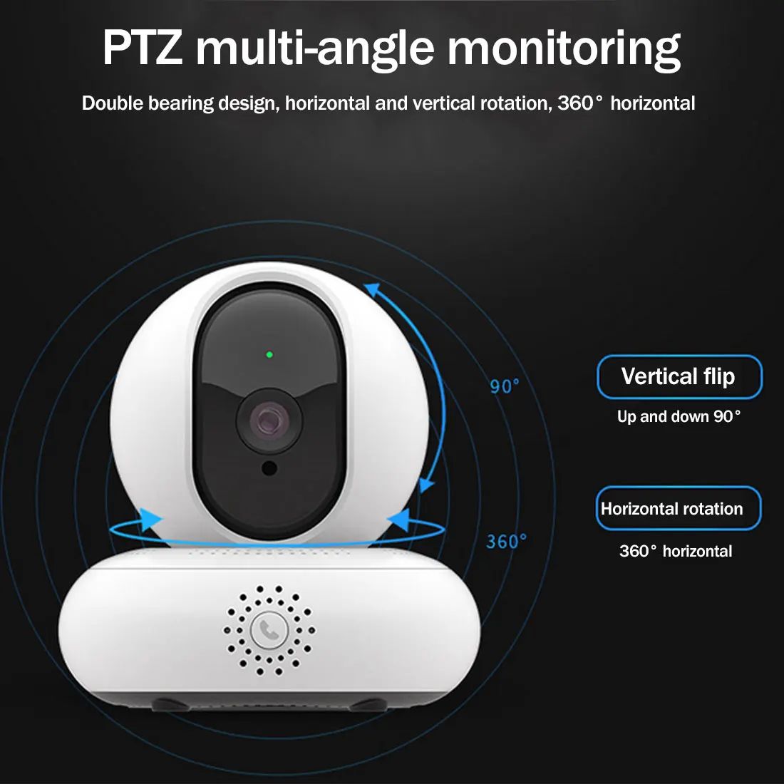 Беспроводная камера безопасности 2 миллиона HD Сеть один-сенсорный вызов 360 ° Панорама 3D навигация Поддержка нескольких пользователей для просмотра Simultan