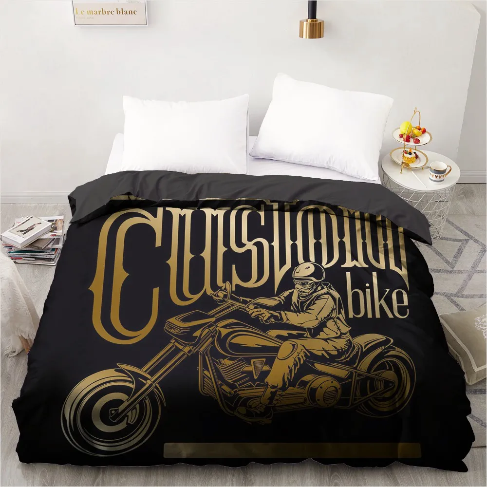 Bedding Set Custom Design 3D Printed Duvet Cover Quilt Comforter Blanket Case Covers 140x210cm Glod Black Home Textile