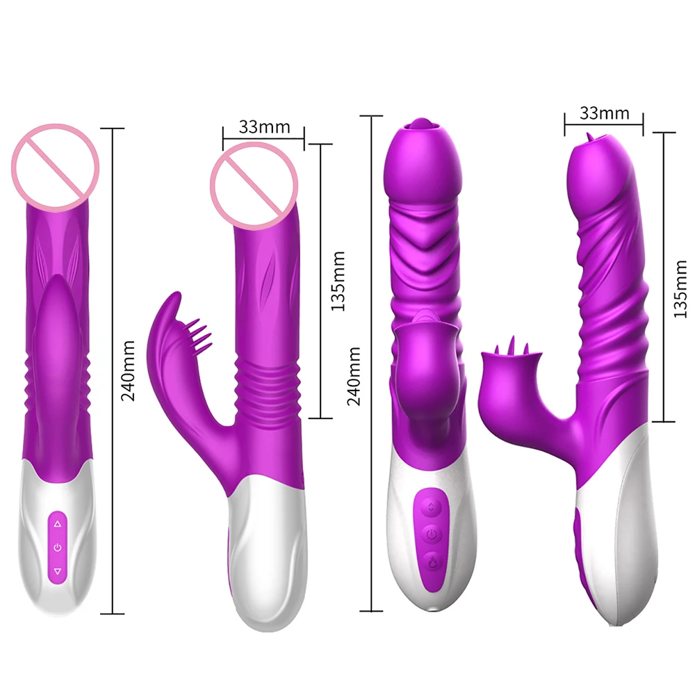 Automatic Telescopic Vibrators For Women Clitoris Sucker Licks Inflate Heated Dildos Anal Plug Masturbator Sex Toys Erotic Shop 6