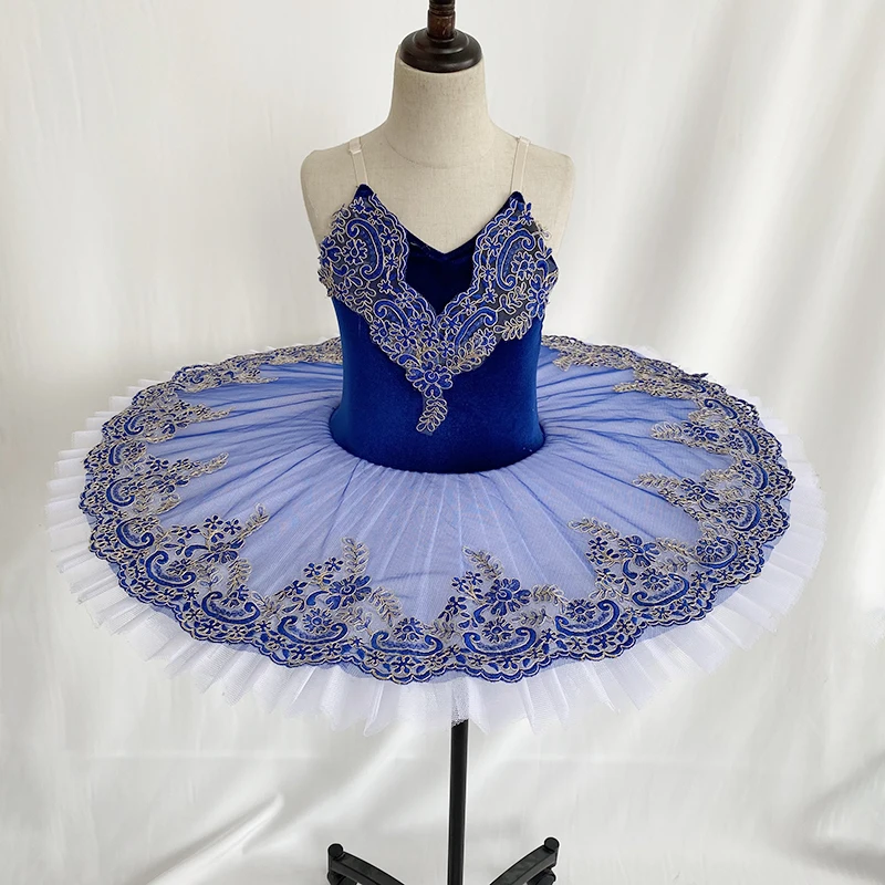 Adult Professional Ballet Platter Tutu Skirt Dance Dress BLUE BALLET Costume 