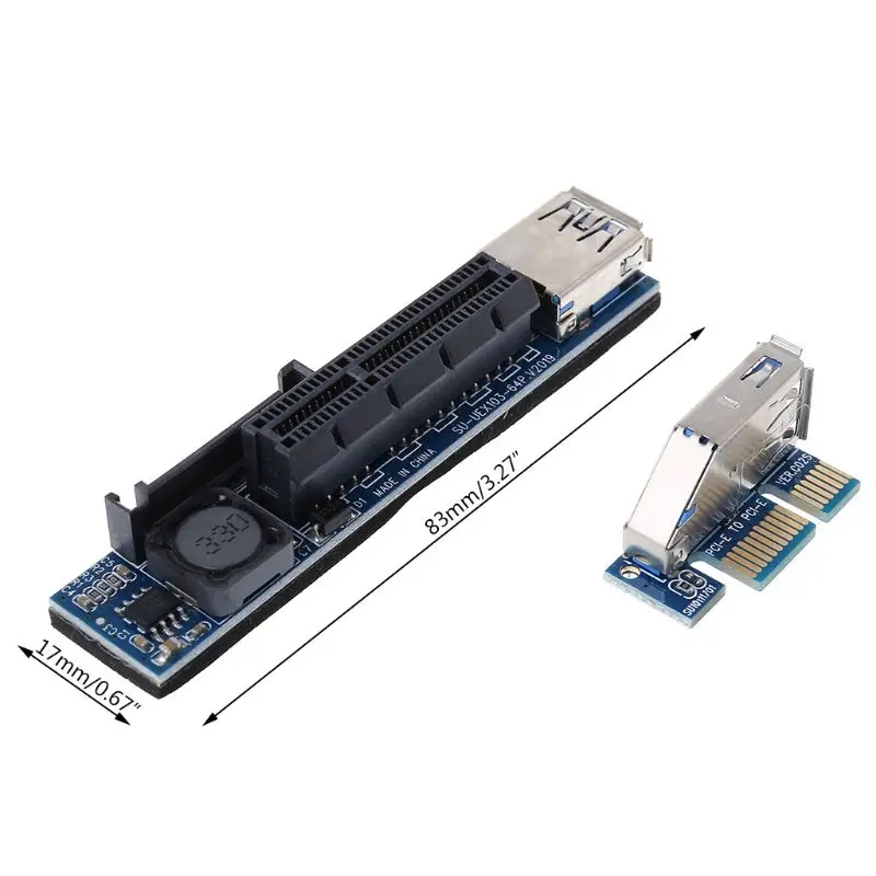 Добавить на карту PCI Express USB 3,0 адаптер Raiser удлинитель PCIE Riser Card USB 3,0 PCI-E SATA PCI E Riser PCI Express X1 в X4 слот