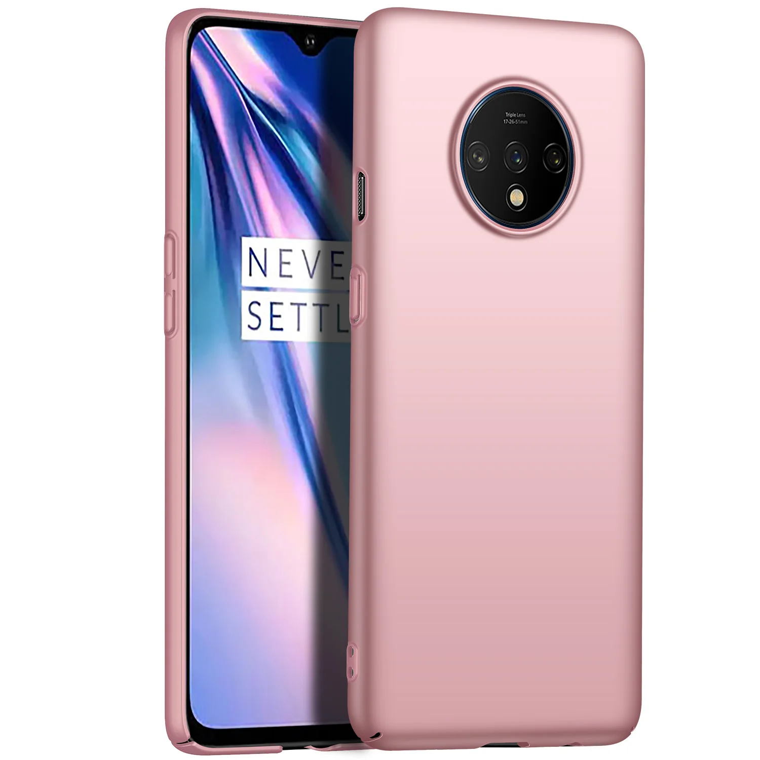 Для oneplus 7T Pro Чехол роскошный высококачественный Жесткий ПК Тонкий матовый защитный чехол на заднюю панель для one plus 7t oneplus 7t pro shell - Цвет: rose gold