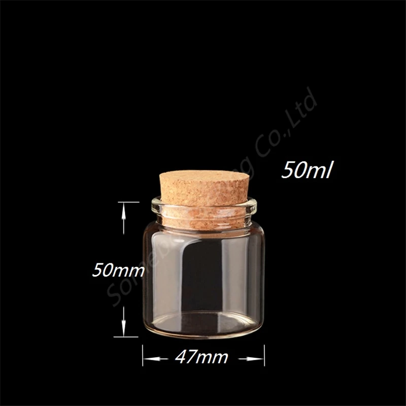 50ml Диаметр 47 мм прозрачная стеклянная трубка Желая бутылка lucky star креативная прозрачная стеклянная бутылка с пробкой 50 мл, 80 мл, 100 мл, 150 мл - Цвет: 50ml