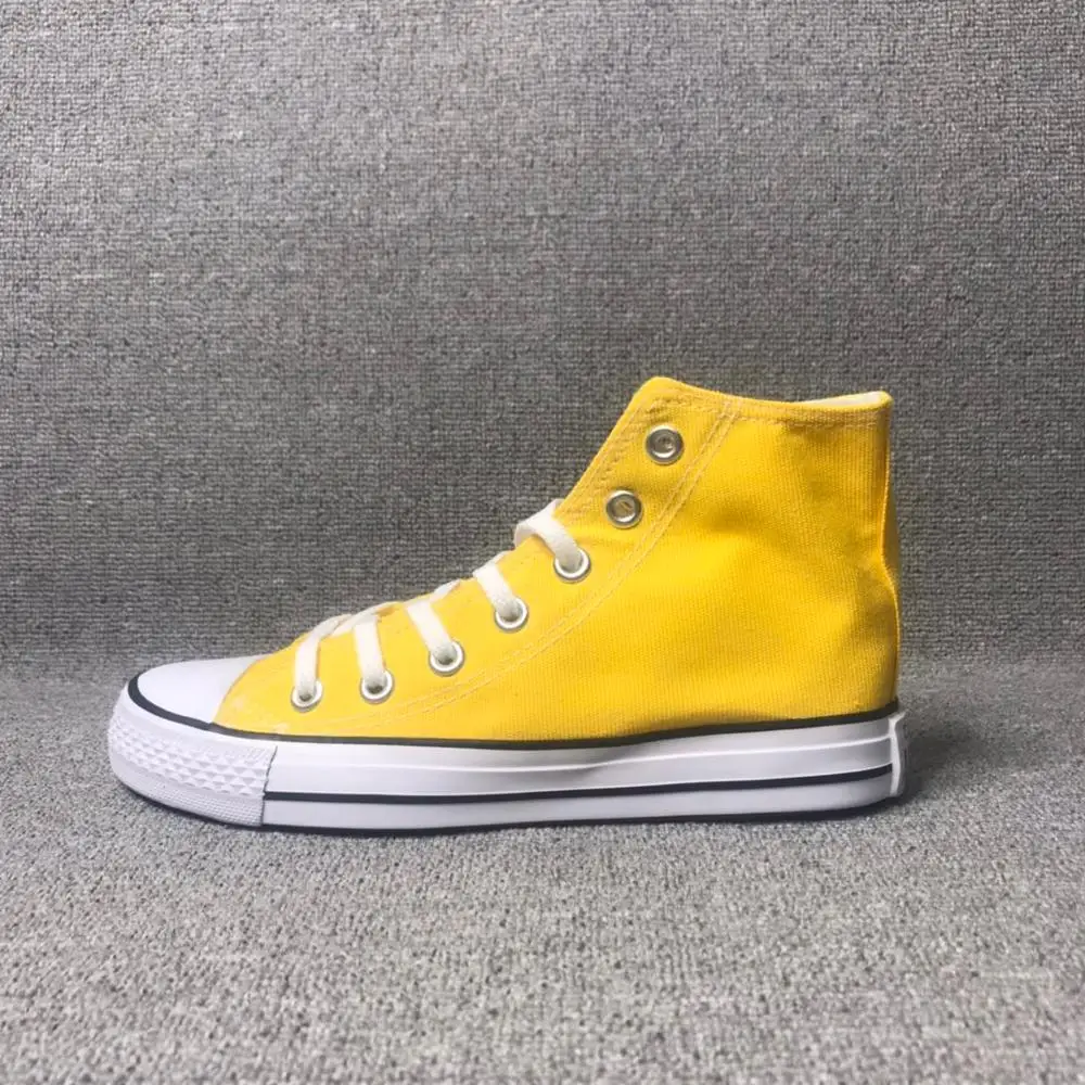 Новинка года; женские классические повседневные парусиновые туфли Allstars; модные кроссовки; обувь для скейтбординга - Цвет: high yellow
