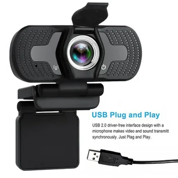 

1080P Full HD USB Webcam For PC Desktop Laptop IP Web Camera With Microphone FHD