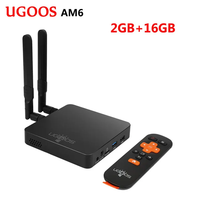 2G 16G AM6 UGOOS AM6 Android 9,0 ТВ приставка S922X 2 Гб ОЗУ DDR4 16 Гб ПЗУ 2,4G 5G WiFi 1000M LAN BT 5,0 4K HD Смарт медиаплеер приставка - Цвет: 2G 16G AM6