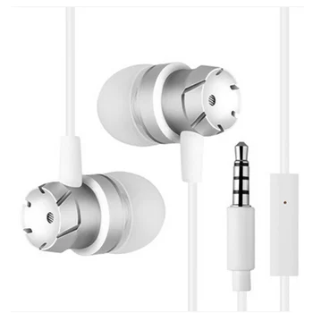 

Hot 3.5mm Jack Noise Isolation Headphone In-ear Earphone for MP3/MP4 Players With Mic Bass Metal Headset for Xiaomi Huawei