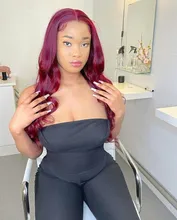 99J rojo peluca con malla Frontal pelucas de cabello humano de color Burdeos peruano peluca Frontal de encaje hueso recto peluca con malla Frontal s para mujer Remy