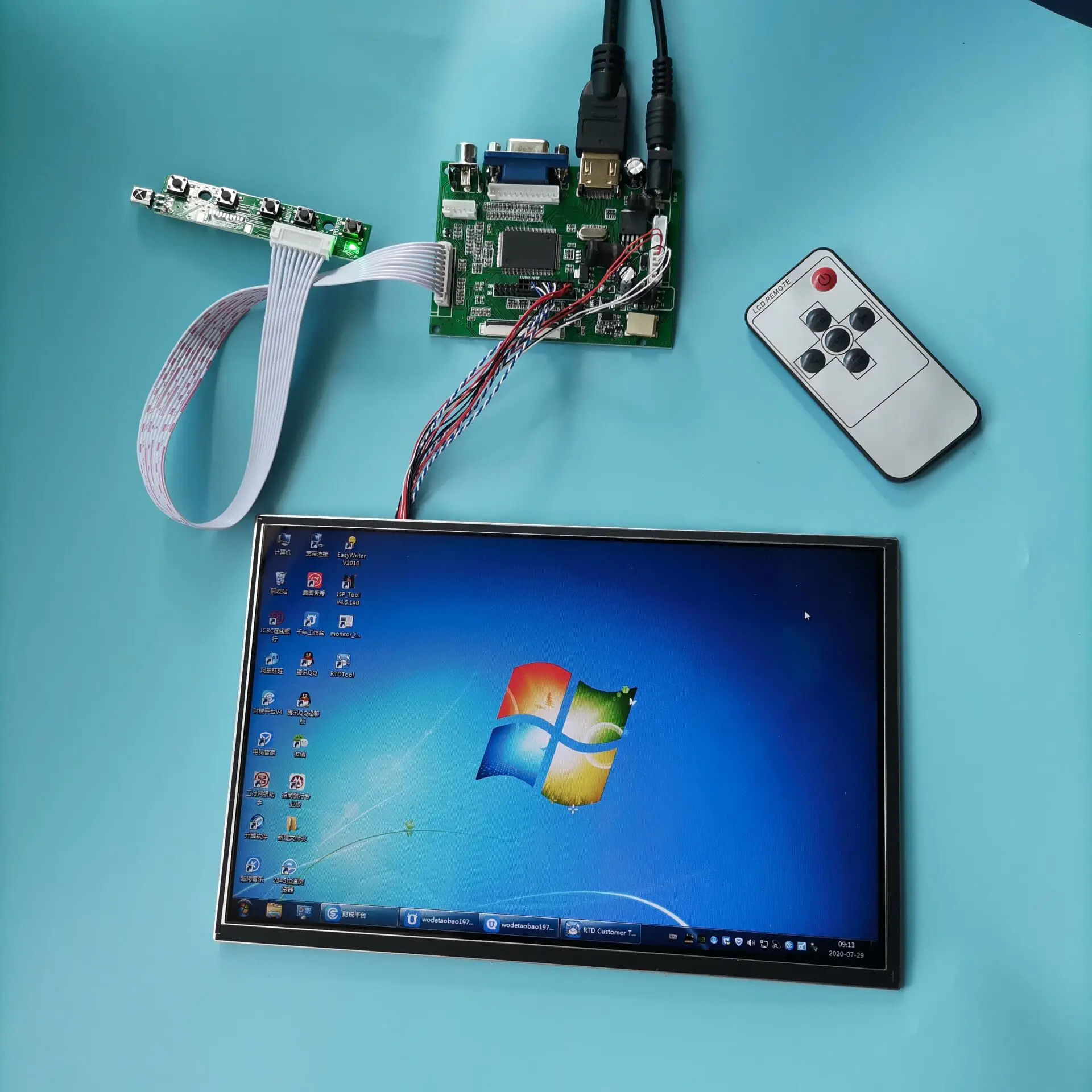 Kit Painel da Placa Controladora para Lp140wh4 Tela Vga Monitor av Display Led Compatível com Hdmi Controle Remoto 2av Lcd Trabalho para Lp140wh4 1366x768 - Imagem 4