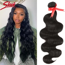 Sleek 30 Inch Human Hair Bundles For Women Body Wave Hair Extensions Single Bundles Natural Brazilian Human Hair Extensions