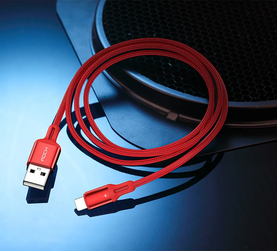 ROCK USB кабель для iPhone 11 x xs 8 7 6 5S 2.4A кабель для зарядки и синхронизации данных для iPhone кабель для iPad кабель ios 13 12