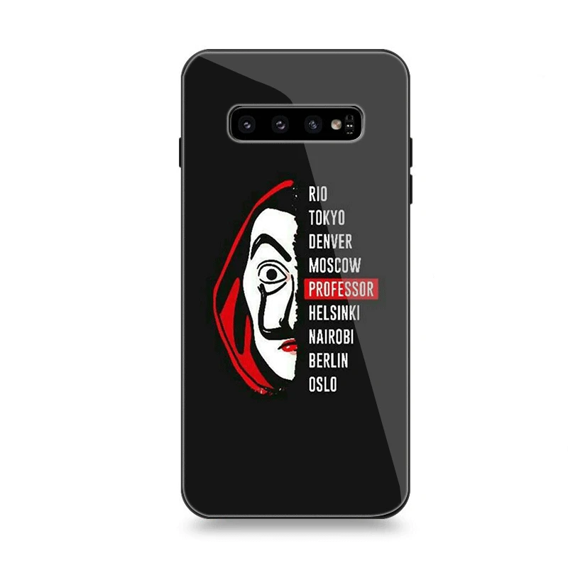 Чехол для телефона стекло для samsung A10 A20 A30 A40 A50 A60 A70 S7 Edge S8 S9 S10 Plus крышка ТВ серии деньги Heist дом бумаги