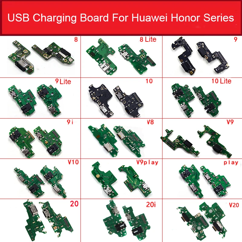 USB разъем для зарядки Huawei Honor 8 Lite Pro 9 9i 10 20 20i Play V8 V9 V10 V20|Шлейфы мобильных телефонов|