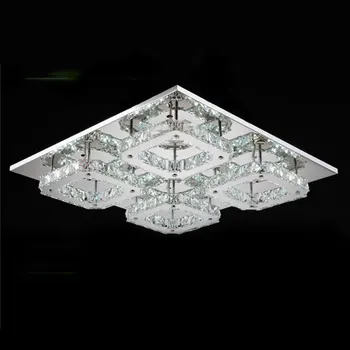 

Modern Led Crystal Ceiling chandelier For Living Room luminaria teto cristal led Lamps For Home Decoration square lustre lamps