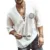 Men's Casual Blouse Cotton Linen Shirt Loose Tops 25