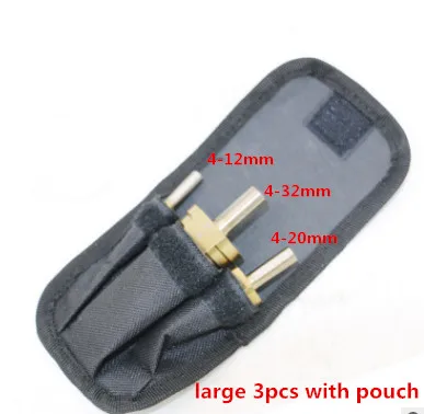 3pcs with Pouch Многоразмерные HSS Стальные титановые ступенчатые сверла 4-12/4-20/4-32 мм ступенчатые конусные режущие инструменты сталь Деревообработка Дерево Металл сверление - Цвет: 3pcs with Pouch