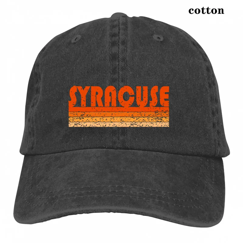 Vintage Retro Syracuse Baseball cap men women Trucker Hats fashion adjustable cap - Цвет: 3-Black
