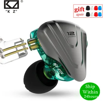 

KZ ZSX 1DD+5BA 12 Unit Hybrid In-ear Earphones HIFI Metal Headset Music Sport KZ ZS10 PRO AS12 AS16 ZSN PRO C12 DM7 as06 v90