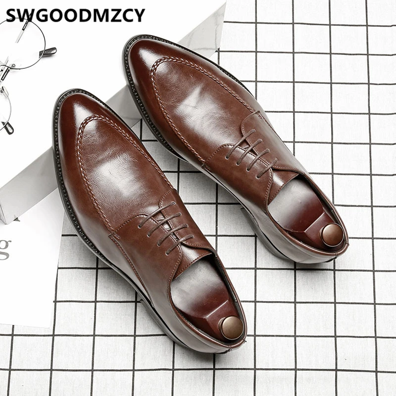 Оксфорды для мужчин вечерние классические роскошные деловые кожаные туфли