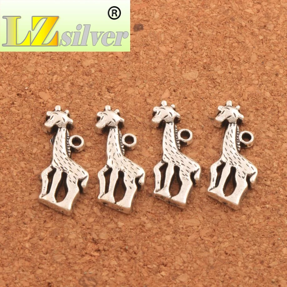 Giraffe Looking Down Charm Beads 15x21.5mm 200PCS Zinc Alloy Pendants Alloy   Jewelry DIY L038