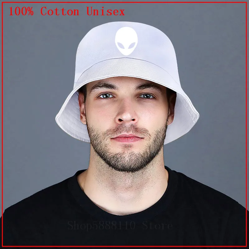 Space Galaxy Monster Alien white bucket hat Men Women Fashion fisherman Cap summer casual cotton panama unisex fishing hats boy