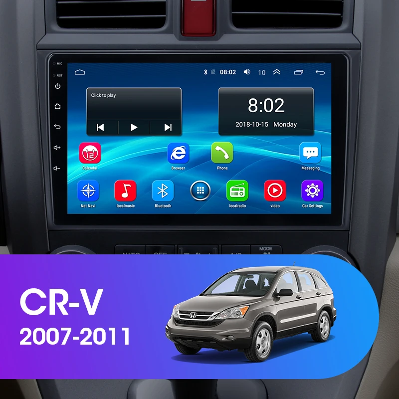 2G+ 3 2G 2din Android 8,1 автомобильный радио мультимедиа dvd-плеер для Honda CRV CR-V 2007-2011 4G+ WiFi аудио gps навигация головное устройство