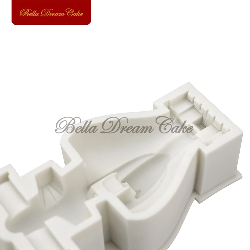 WonDerfulC Stampo per torta in silicone 3D per auto sportive, a forma di corse di cioccolato, torta di luna per torte di compleanno, regalo per bambini (1 grande auto