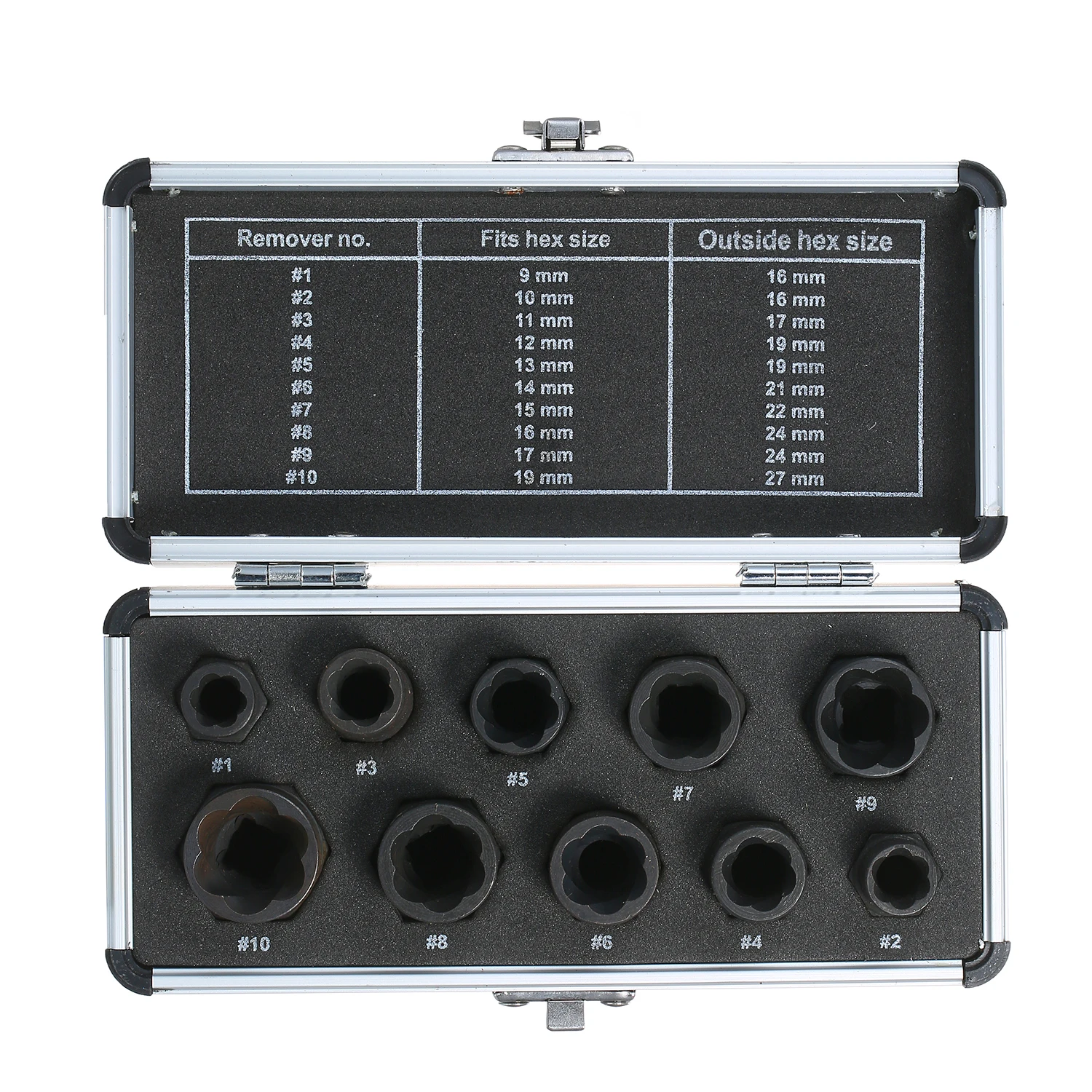 

10pcs Damaged Nut Bolt Remover Kit Stud Extractor Broken Bolt Screw Remover Hand Tool Set Threading Tools