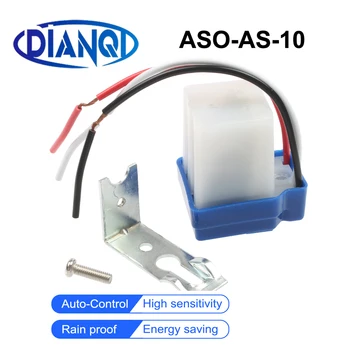 

New AS-10 10A Photoswitch Sensor Switch Auto On Off Photocell Street Light Control AC/DC universal 12V 24V 220V