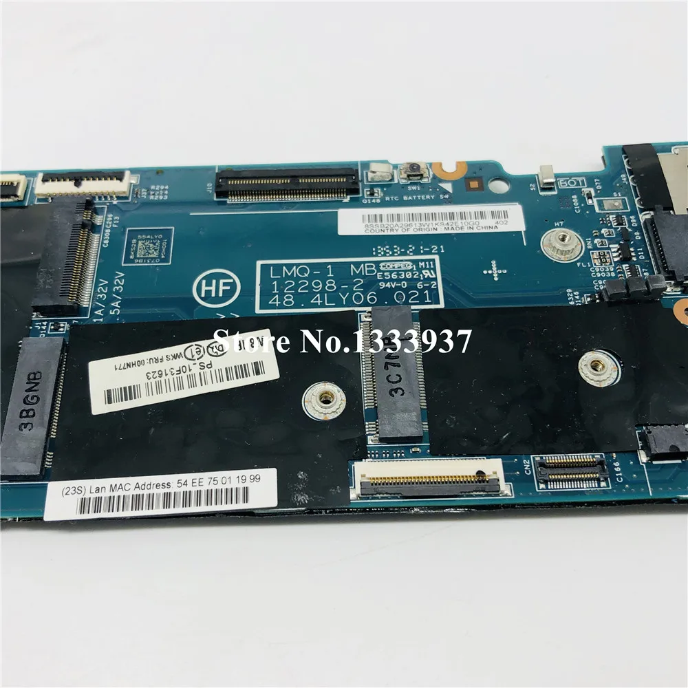 00HN771 материнская плата I7-4550U для lenovo ThinkPad X1C X1 карбоновая Материнская плата ноутбука LMQ-1 MB 12298-2 48.4ly06021