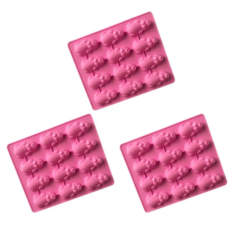 

3 Pack 12 Little Pigs in a Blanket Silicone Baking Pan, Piggy Pops
