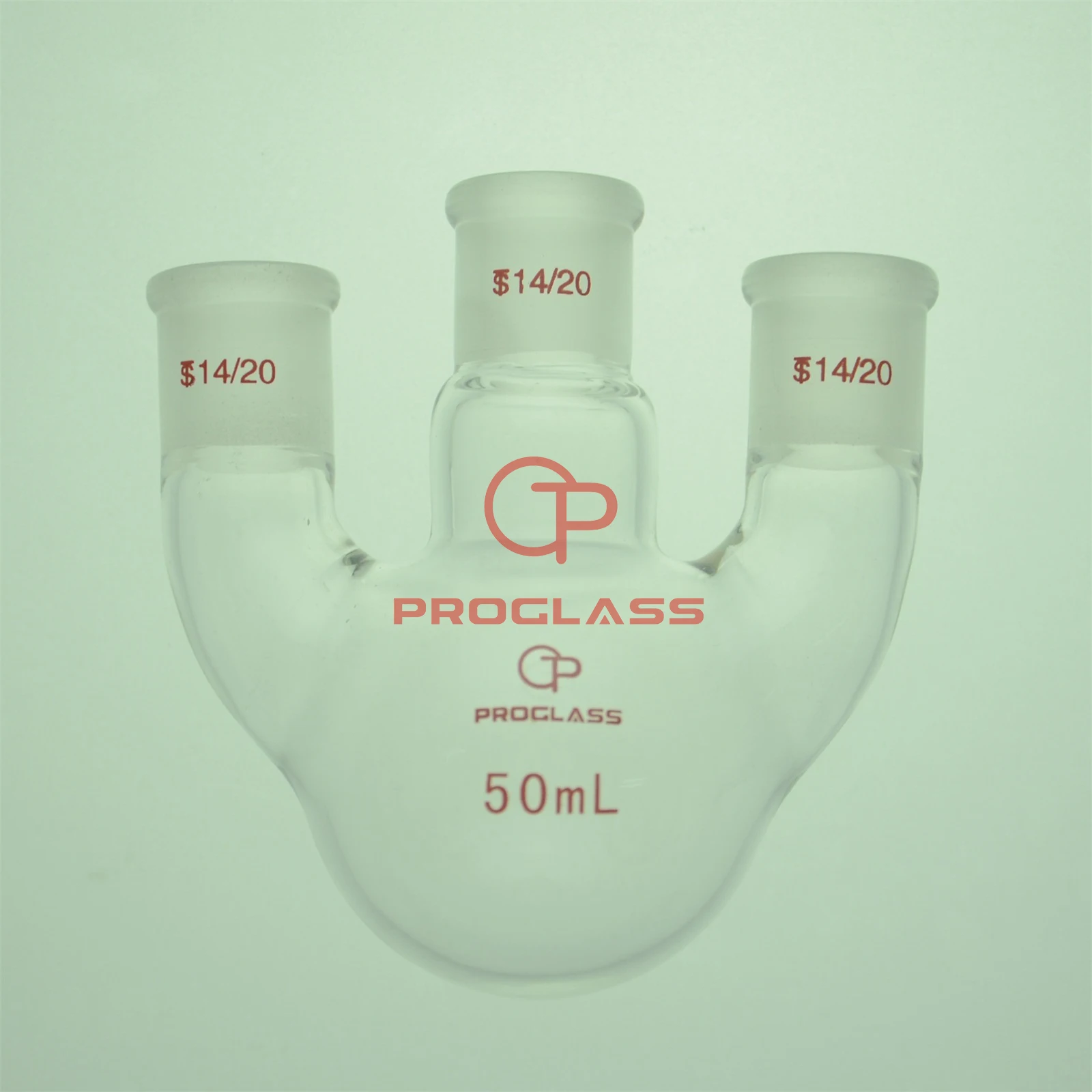 

50mL,Three Necks Round Bottom Flask ,HAND BLOWERING,14/20 Joints
