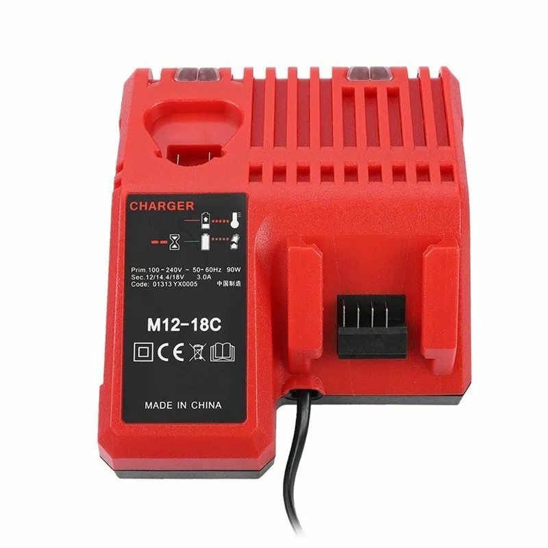 Для Milwaukee M12-18FC, 240 в, 18 в/12 В, литий-ионное быстрое зарядное устройство, M12-18C, штепсельная вилка Великобритании, литиевая батарея, зарядное устройство Ev