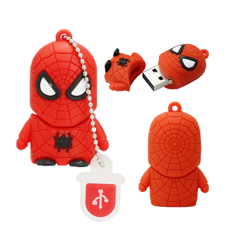 Флешка, Spider-man, Капитан Америка, супергерой, Железный человек, Супермен, Usb флешка, 128 ГБ, 256, 8, 16, 64, 32 ГБ, USB флеш-накопитель, usb2.0, подарок