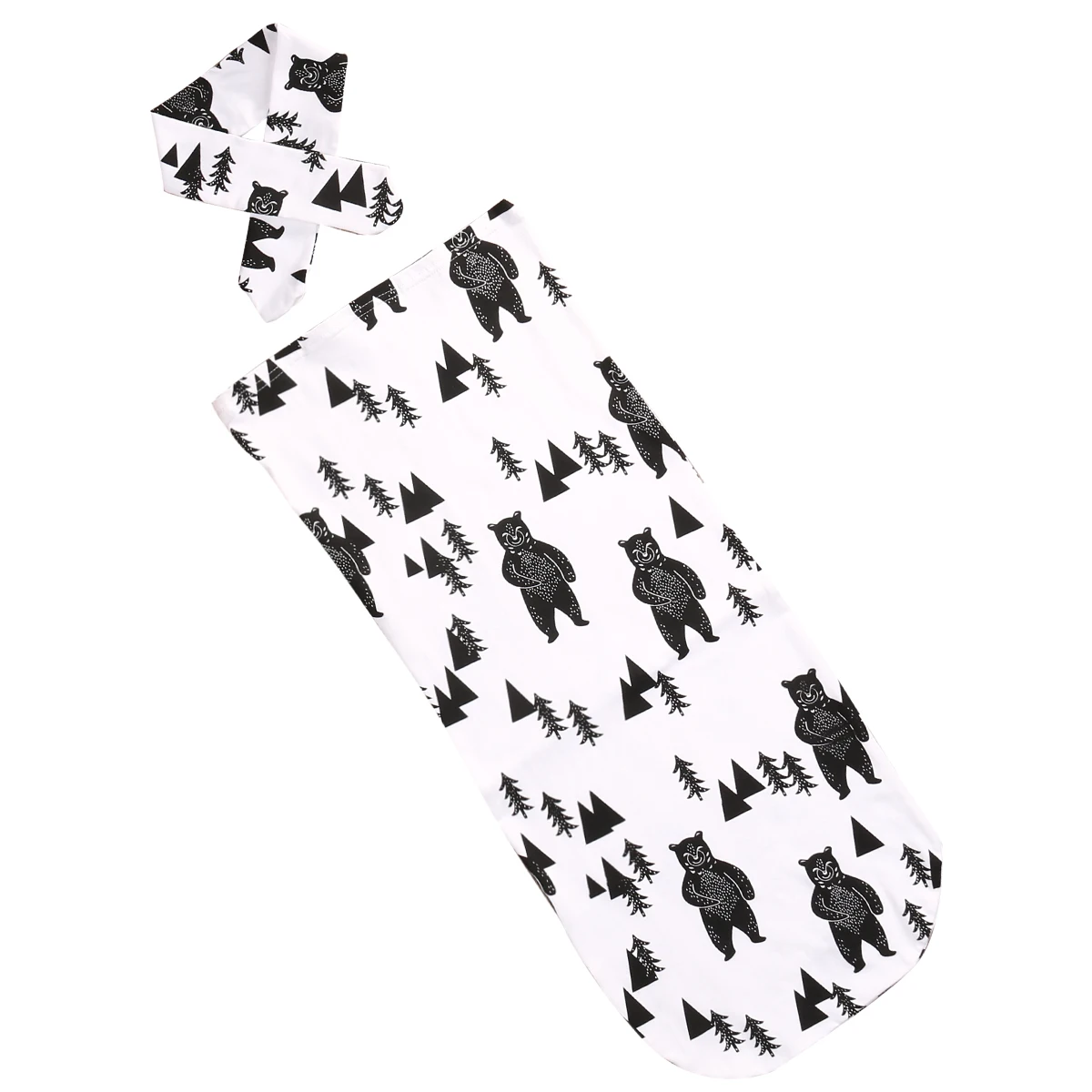 2 шт./компл. Одеяло с повязкой на голову для новорожденных Модная одежда для детей, Детская Мода пеленки Одеяло детская пеленка для сна муслин Обёрточная бумага повязка на голову - Цвет: A