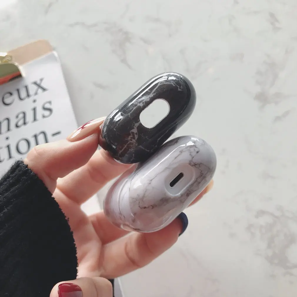 Simple Marble 1 2 Generation for AirPods Pro Three Generation Wireless Headphone Case iPhone Wire Headset Case