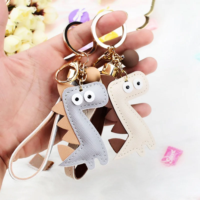 Милый брелок для ключей динозавры мультфильм животное кукла брелок Kawaii креативный брелок для ключей сумка автомобиль ювелирный подвесной Шарм для женщин девочек Подарки