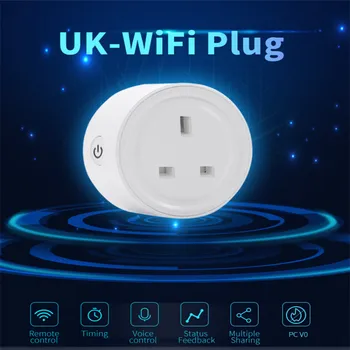 

Wireless WiFi Smart Sockets Smart Home Power Socket Home Automation Smart Scene Voice Timing Control Plug, For Alexa Google Home