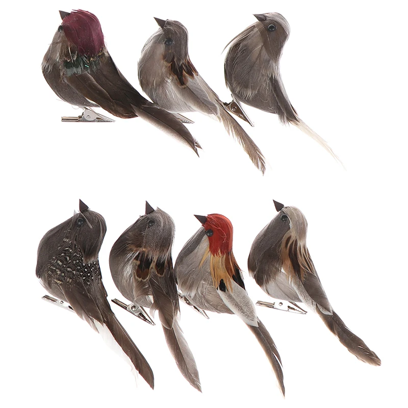Lifelike Sparrow Künstliche Vögel Simulation Tiermodell Schaumstoff Feder 