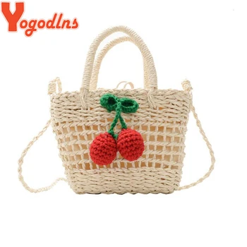 

Yogodlns Small Straw Bucket Bags For Women Summer Crossbody Bags Lady Travel Purses and Handbags Female Shoulder Messenger Bag